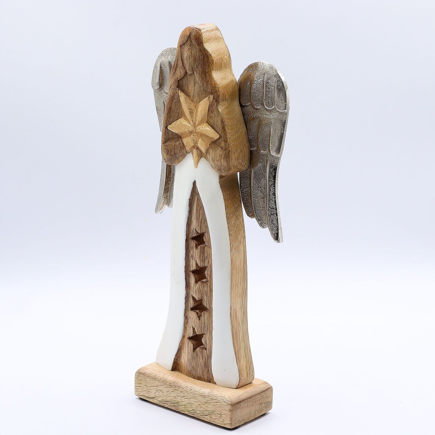 Large Mango Wood Star Angel Metal Wings & Enamel Detail - Image large-mango-wood-star-angel-metal-wings--enamel-detail-wang-12