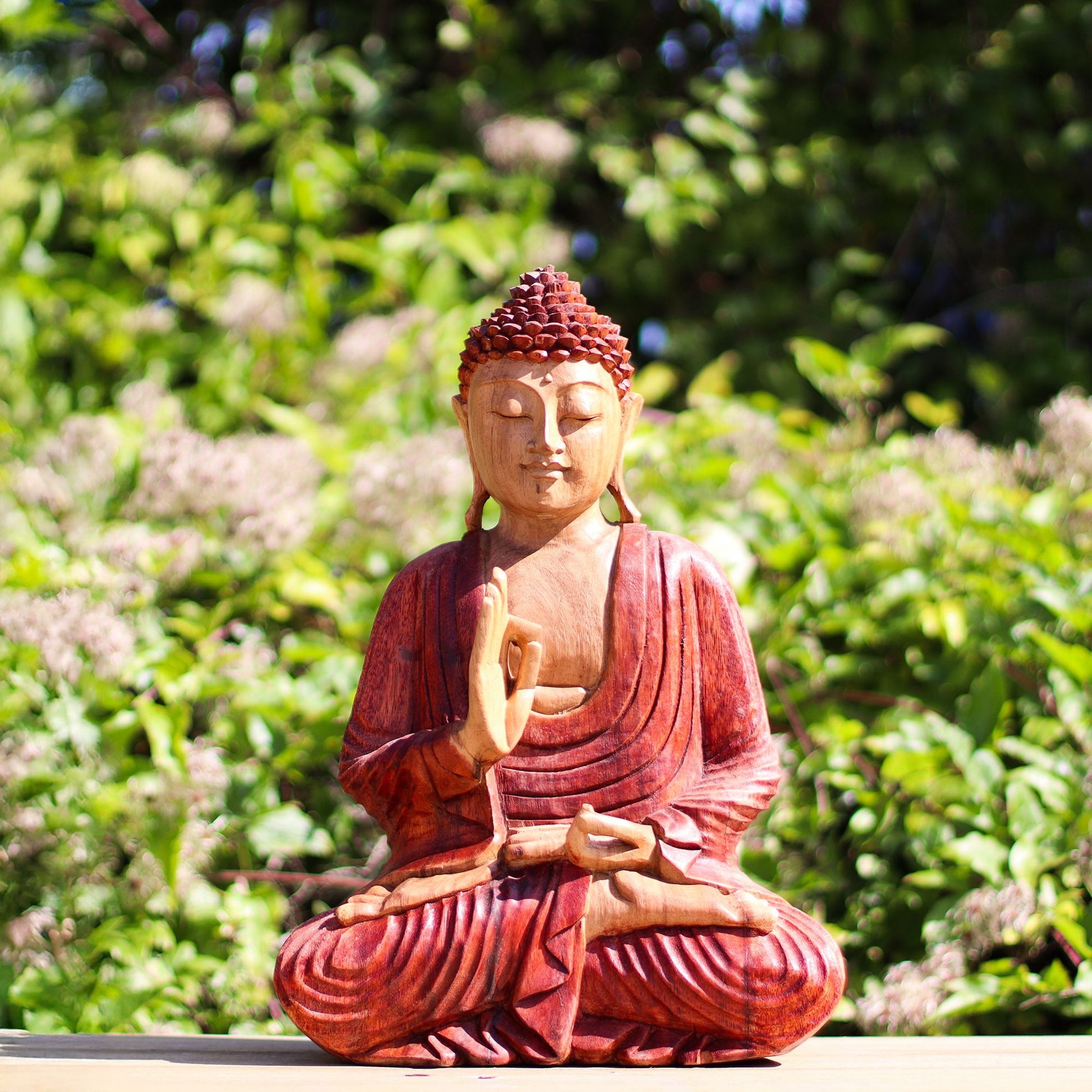 Hand Carved Buddha Statue - 30cm Teaching Transmission - Image hand-carved-buddha-statue--30cm-teaching-transmission-hcbs-03