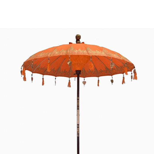 Bali Patio Parasol - Cotton - Orange Decor - 2m - Image bali-patio-parasol--cotton--orange-decor--2m-bpar-06