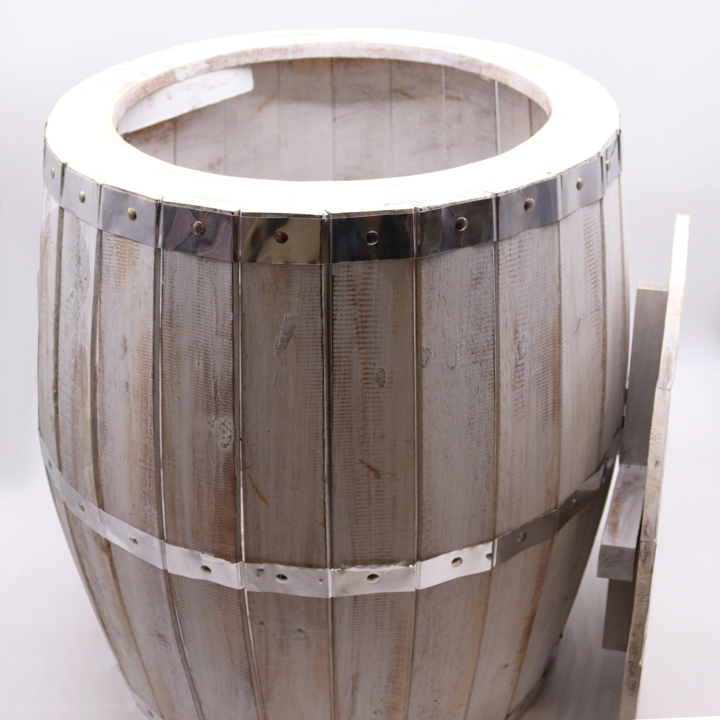 Beer Barrel Table – Whitewash Wood 60 x 48.5 cm - Image beer-barrel-table--whitewash-wood-60-x-485-cm-bts-03
