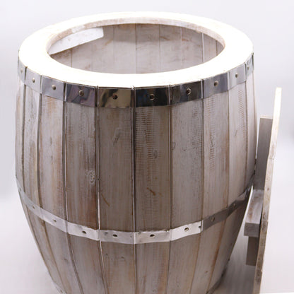 Beer Barrel Table – Whitewash Wood 60 x 48.5 cm - Image beer-barrel-table--whitewash-wood-60-x-485-cm-bts-03