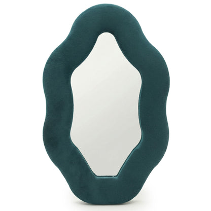 Soft Squiggly Mirror – Oval Pebble – Royal Teal (20.5x32.5x2.3cm) - Image soft-squiggly-mirror--oval-pebble--royal-teal-205x325x23cm-ssm-02