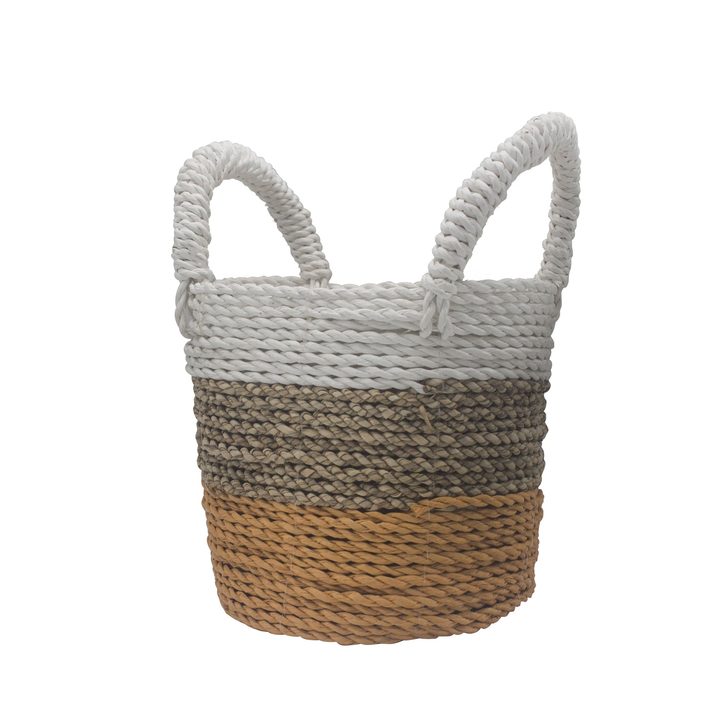 Seagrass Basket Set - Orange / Natural / White - Image seagrass-basket-set--orange--natural--white-sbs-05