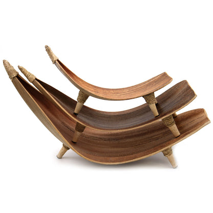 Coconut Leaf Fruit Bowl Set - Natural - Image coconut-leaf-fruit-bowl-set--natural-clfb-01