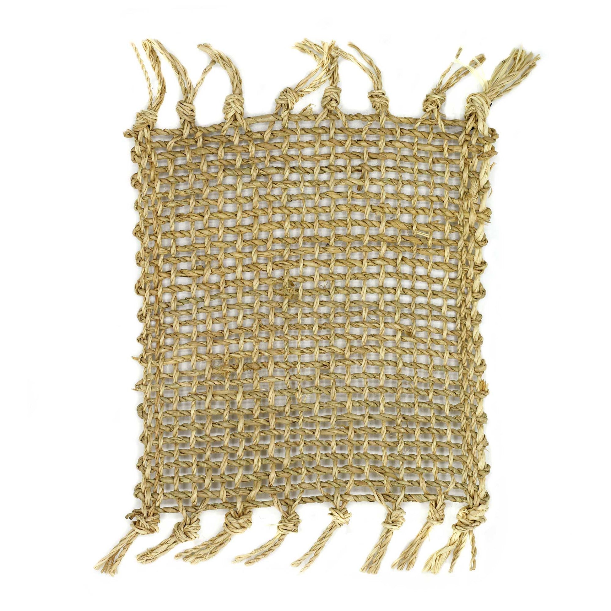 Set of 4 Seagrass Fringe Natural Coasters - Natural - Image set-of-4-seagrass-fringe-natural-coasters--natural-natpm-10