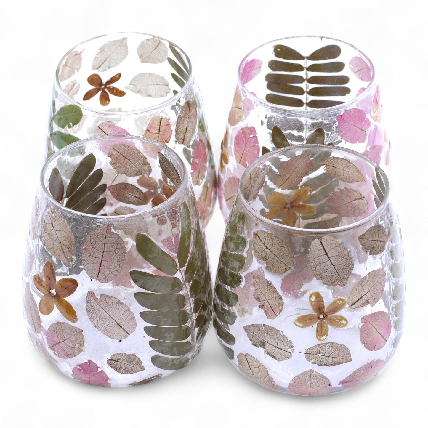 Natural Floral Glass - Vase Candle Holder - Primavera  - (12x11cm) - Image natural-floral-glass--vase-candle-holder--primavera---12x11cm-nfg-06